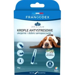 FRANCODEX Krople antystresowe z walerianą dla psów 4 x 3 ml