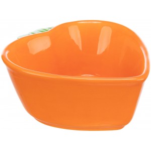 TRIXIE Miska dla gryzoni ceramiczna w kształcie marchewki 180 ml / 12 x 11 cm - pomarańczowy