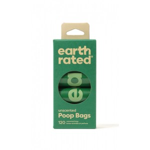 EARTH RATED Poop Bags - woreczki bezzapachowe 8x 15 szt. (120 sztuk)