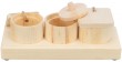 TRIXIE Snack cups zabawka edukacyjna, dla szczurów/królików drewno 15 x 4,5 x 6 cm