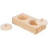TRIXIE Snack cups zabawka edukacyjna, dla szczurów/królików drewno 14 x 3 x 7 cm