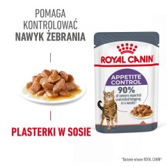 ROYAL CANIN Appetite Control Care karma mokra, plasterki w sosie dla kotów dorosłych uporczywie domagających się jedzenia 85g