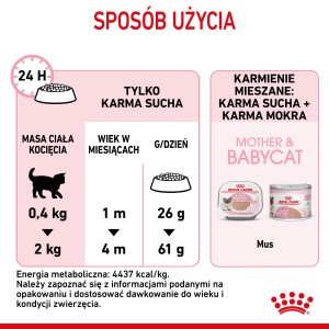ROYAL CANIN Mother & Babycat karma sucha dla kotek w okresie ciąży, laktacji i kociąt od 1 do 4 miesiąca życia