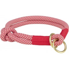 TRIXIE Soft Rope Obroża zaciskowa dla psa - czerwony/kremowy