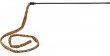TRIXIE Wędka drewniana z pluszowym ogonem w panterkę 38 cm