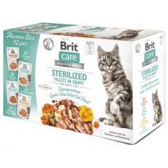 BRIT CARE Cat Fillets Gravy Sterilized Flavour Box (saszetki) 12x 85g