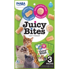 INABA Cat Juicy Bites przysmaki dla kota kalmary/bulion 3x11,3g