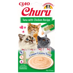 INABA CAT CHURU TUNA WITH CHICKEN 4x14g (56g)