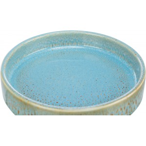 TRIXIE Miska ceramiczna, płaska dla kotów 0.25 l/ 15 cm - niebieski