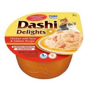 INABA CAT Dashi Delights Chicken Tuna and Salmon 70g
