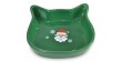 BARRY KING Miska ceramiczna dla kota Św. Mikołaj 13,6 x 13,6 x 3 cm - zielona