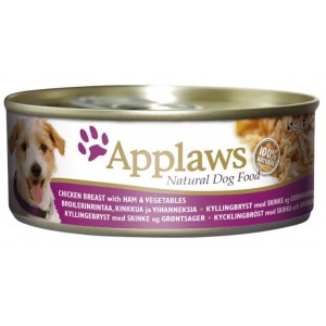 APPLAWS Dog Pierś z kurczaka z szynką 156g