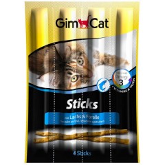 GIMCAT Sticks Paluszki dla kota z łososiem i pstrągiem 4 szt.