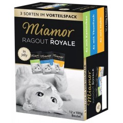 MIAMOR Ragout Royale Mix Królik, kurczak, tuńczyk w galaretce 12x 100g