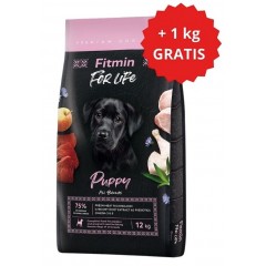 FITMIN Dog For Life Puppy All Breeds 12 kg + 1 kg GRATIS!