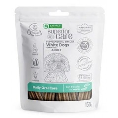 NATURES PROTECTION Superior Care White Dog Adult All breeds Snack Daily Oral Care with Insects 150g