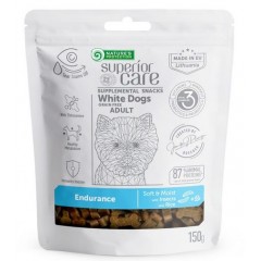NATURES PROTECTION Superior Care White Dog Adult Snack Endurance with Insects and Rice 150g