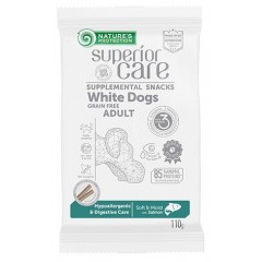 NATURES PROTECTION Superior Care White Dog Adult Snack Hypoallergenic and Digestive Care Grain Free Salmon 110g