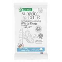 NATURES PROTECTION Superior Care White Dog Adult Snack Healthy Hips and Joints Grain Free White fish 110g