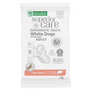 NATURES PROTECTION Superior Care White Dog Adult Snack Clear Vision Gree Free Salmon 110g