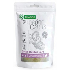 NATURES PROTECTION Superior Care White Dog Snack Dried Rabbit Ears 20g