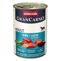 ANIMONDA PIES GranCarno Adult Wołowina z Łososiem i szpinakiem 400g