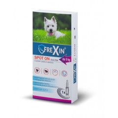 FREXIN Krople przeciw ektopasożytom dla psa 5-15 kg (1,5 ml) PROMO Króki termin