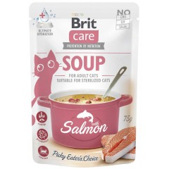 BRIT CARE Cat Soup with Salmon - z łososiem 75g