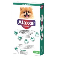 KRKA ATAXXA Roztwór do nakrapiania dla psów do 4 kg (0,4 ml) - 1 pipeta