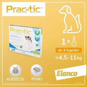 ELANCO Prac-Tic 4,5 - 11kg (3 pipety)