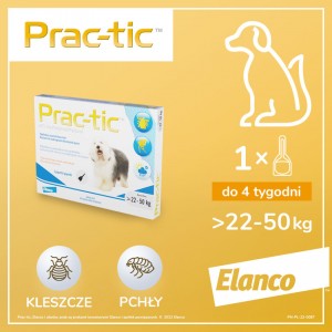ELANCO Prac-Tic 22 - 50kg (3 pipety)
