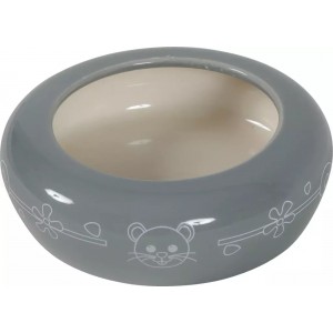 ZOLUX Miska ceramiczna dla gryzonia zapobiegająca wydostawniu się karmy lub wody - szary/beżowy