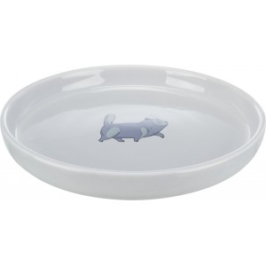 TRIXIE Miska ceramiczna dla kota 0,6l / 13cm płaska i szeroka wersja - szara