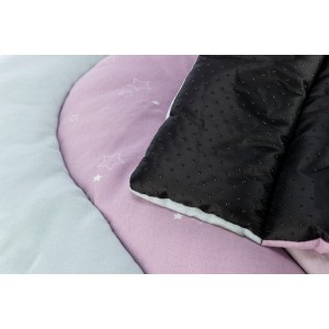 TRIXIE Junior patchwork mata dla szczeniąt/kociąt z welury 68 x 62 cm - miętowy/jasnoliliowy/różowy
