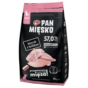 PAN MIĘSKO Kurczak z królikiem dla kota XS