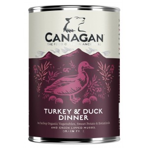 CANAGAN Dog Turkey and Duck Dinner 400g (puszka)