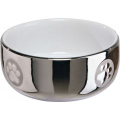 TRIXIE Miska dla kota ceramiczna 0,3l - srebrno-biała