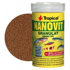 TROPICAL Nanovit Granulat - pokarm dla małych ryb akwariowychi narybku