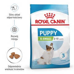 ROYAL CANIN X-Small Puppy karma sucha dla szczeniąt ras miniaturowych od 2 do 10 miesiąca życia o masie ciała do 4 kg