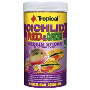 TROPICAL Cichlid Red & Green Medium Sticks - pokarm dla