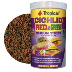 TROPICAL Cichlid Red & Green Medium Sticks - pokarm dla średnich pielęgnic