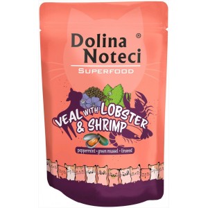 DOLINA NOTECI Superfood dla kota Cielęcina z Homarem i Krewetkami 85g (saszetka)