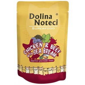 DOLINA NOTECI Superfood dla kota Kurczak i Wołowina z Doradą 85g (saszetka)