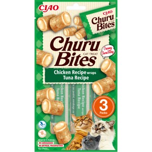 INABA CAT CHURU BITES CHICKEN WRAPS TUNA 3x10g (30g)