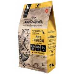 WIEJSKA ZAGRODA dla psa Indyk z jagnięciną rozmiar chrupek: M