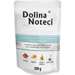 DOLINA NOTECI Premium Małe Rasy - Cielęcina z pomidorami i makaronem (saszetka)