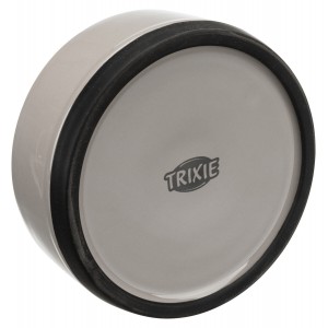 TRIXIE Miska ceramiczna z gumową podstawą 0.4 l/o 12 cm - szara