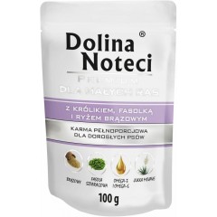 DOLINA NOTECI Premium Małe Rasy - Królik z fasolką i ryżem brązowym (saszetka)