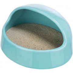 TRIXIE Basen do kąpieli piaskowych dla myszy ceramiczny 16 x 8 x 14 cm - turkusowy