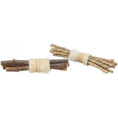 TRIXIE Patyki zabawka dla gryzoni tykwa drewno i wodorosty 10 x 3 cm 2 szt/opak